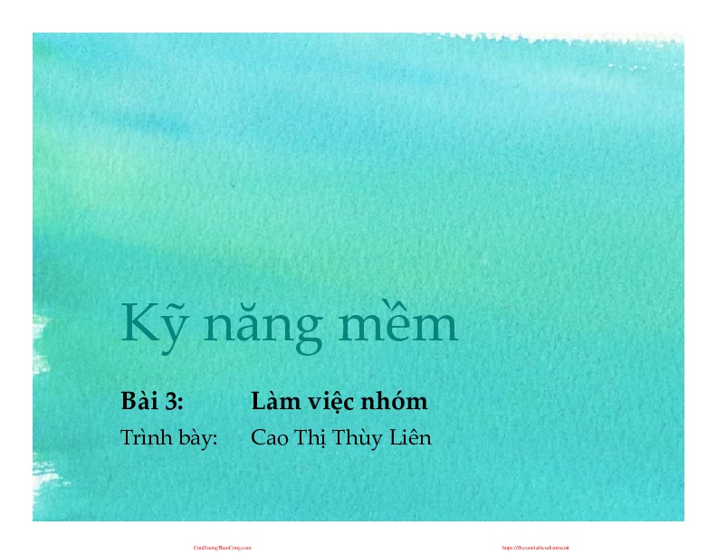 5.1. làm việc nhóm.pdf-Thư viện tài liệu, giáo trình, bài giảng, bài tập lớn, đề thi online  môn học Kỹ Năng Mềm  tác giả Cao Thị Thùy Liên  ĐH Khoa Học Tự Nhiên HCM